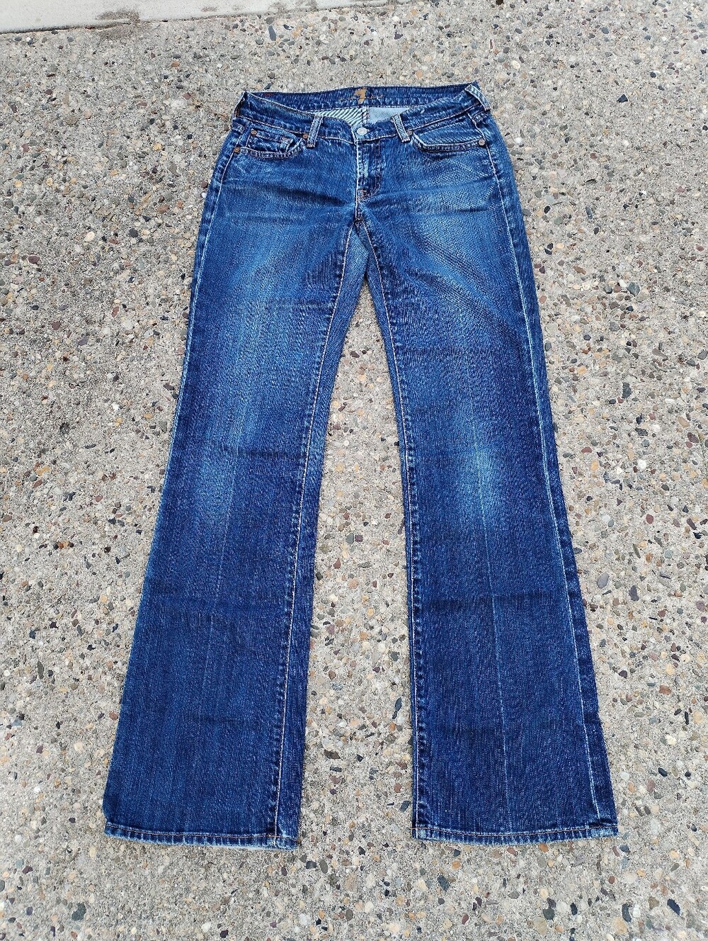 7 For All Mankind Women's Flared Jeans - Dark Blue Wash